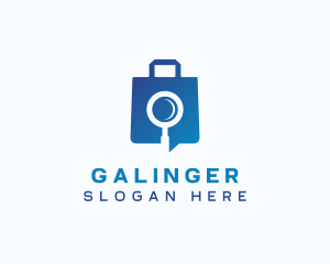 Supermarket - Magnifying Glass Bag logo design