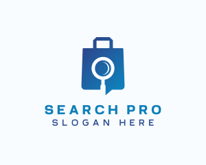 Magnifying Glass Bag logo design