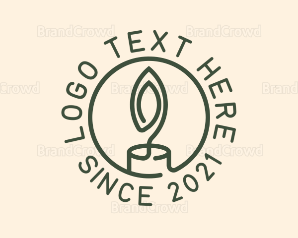 Round Candle Light Logo