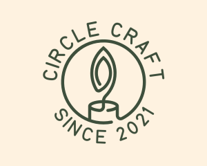 Round Candle Light logo design