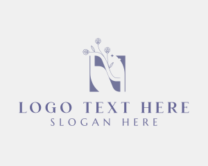 Elegant - Beauty Salon Floral Letter N logo design