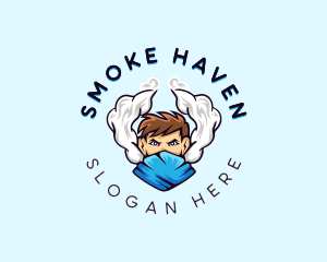 Smoking - Smoking Vaping Man logo design