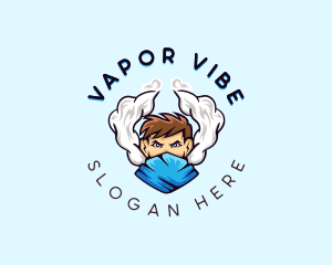 Vaporizer - Smoking Vaping Man logo design