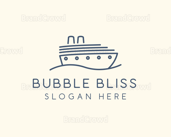 Boat Cruise Ship Logo