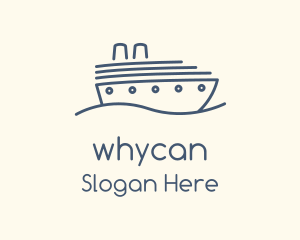 Seaman - Blue Cruise Ship logo design