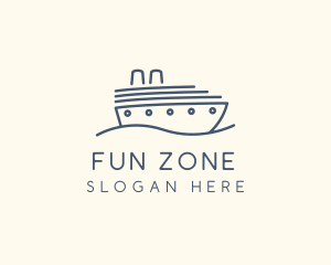 Boat Cruise Ship Logo