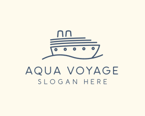 Boat Cruise Ship logo design