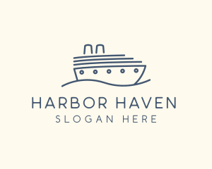 Dock - Boat Cruise Ship logo design