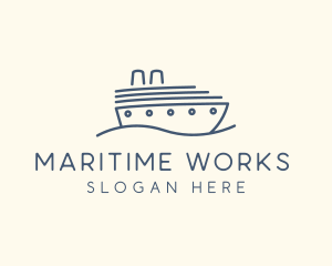 Boat Cruise Ship logo design