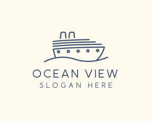 Boat Cruise Ship logo design