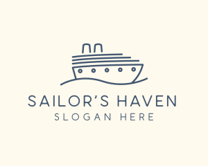 Boat Cruise Ship logo design