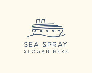 Boat Cruise Ship logo design