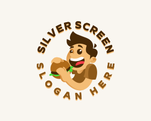 Beef - Fast Food Burger Guy logo design