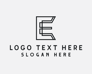 Letter E - Cyber Tech Innovation logo design