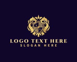 Fleur De Lis - Luxury Royal Shield logo design