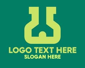Shelter - House Flask Lab logo design