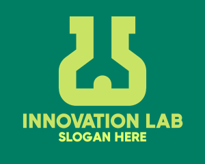 House Flask Lab logo design