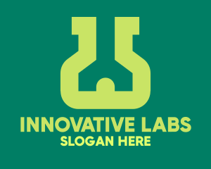 House Flask Lab logo design