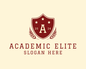 Highschool - School Wreath Shield Academy logo design