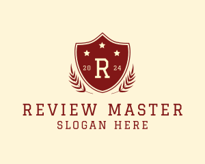 Review - School Wreath Shield Academy logo design