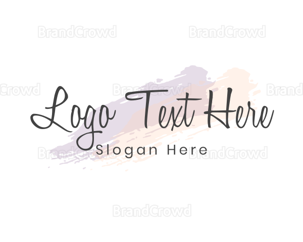 Feminine Signature Wordmark Logo