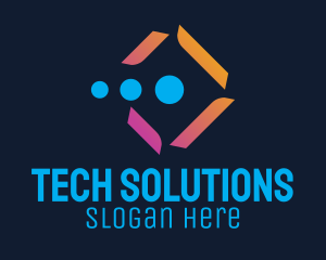 Technological - Moving Cube Techno logo design