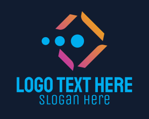 Polygonal - Moving Cube Techno logo design
