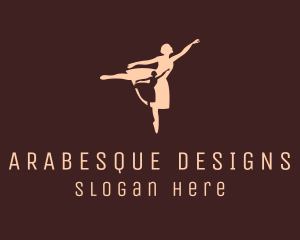 Arabesque - Feminine Ballet Dance logo design