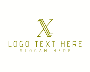 Letter X - Modern Stylish Stripes logo design
