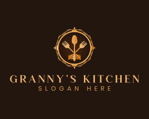 Utensils Kitchen Restaurant logo design