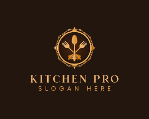 Utensils Kitchen Restaurant logo design