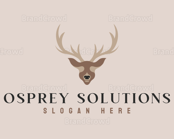 Antler Deer Hunting Logo