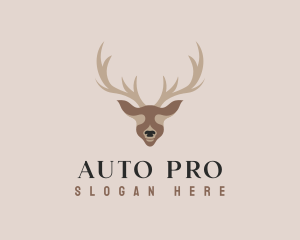 Antler Deer Hunting Logo