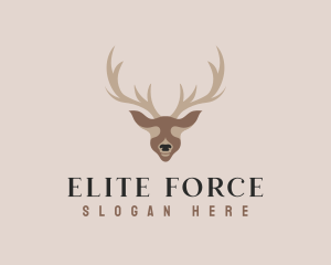 Antler Deer Hunting Logo