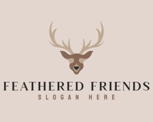 Antler Deer Hunting Logo