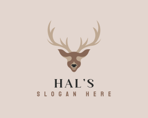 Antler Deer Hunting Logo