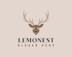 Antler Deer Hunting Logo