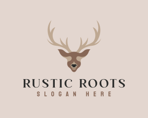 Antler Deer Hunting Logo