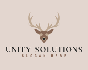 Antler Deer Hunting Logo