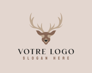 Antler Deer Hunting Logo