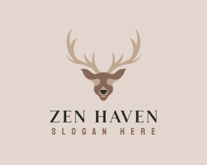 Antler Deer Hunting Logo