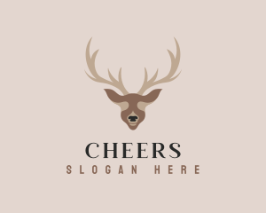 Antler Deer Hunting Logo