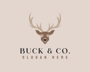 Antler Deer Hunting logo design