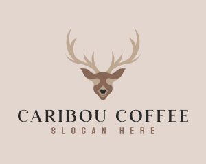 Caribou - Antler Deer Hunting logo design