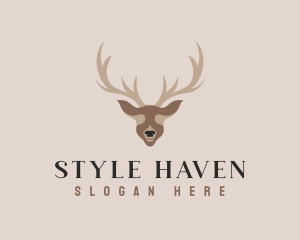 Moose - Antler Deer Hunting logo design