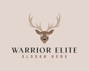 Reindeer - Antler Deer Hunting logo design