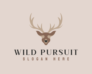 Antler Deer Hunting logo design