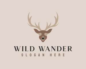 Antler Deer Hunting logo design