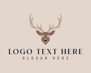 Antler Deer Hunting Logo