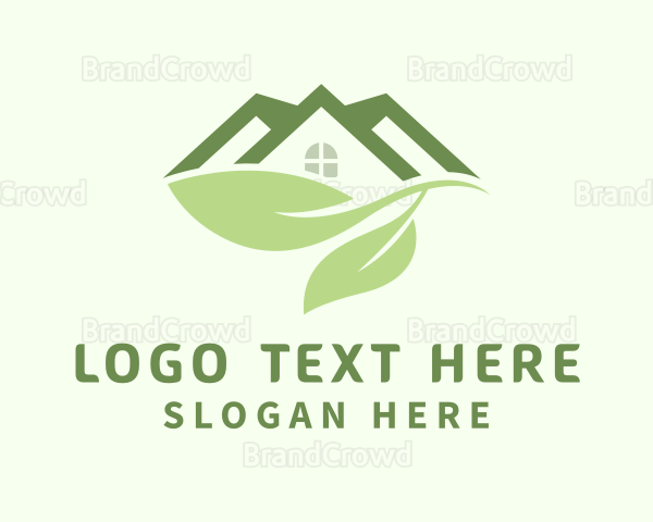 House Gardening Leaf Logo